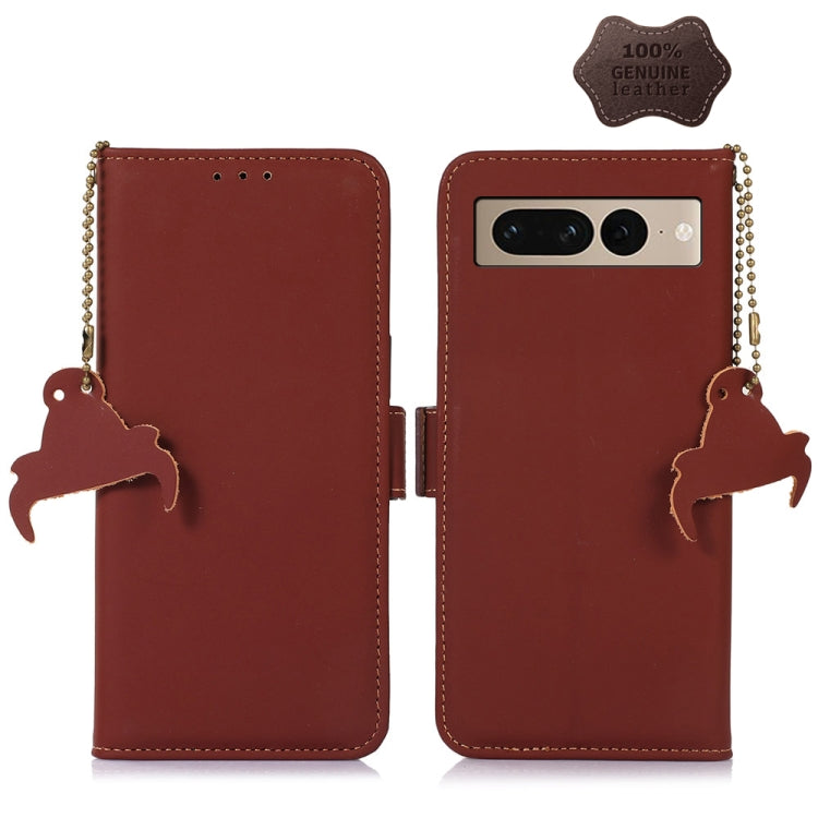 Custodia per telefono in pelle magnetica RFID in vera pelle, For iPhone 14, For Google Pixel 7 Pro, For Google Pixel 7, For Samsung Galaxy A54 5G, For Samsung Galaxy S22+ 5G, For Samsung Galaxy S22 5G