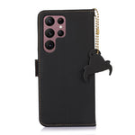 Custodia per telefono in pelle magnetica RFID in vera pelle, For Samsung Galaxy S22 Ultra 5G, For Samsung Galaxy S23+ 5G, For Samsung Galaxy S23 5G, For Samsung Galaxy S23 Ultra 5G