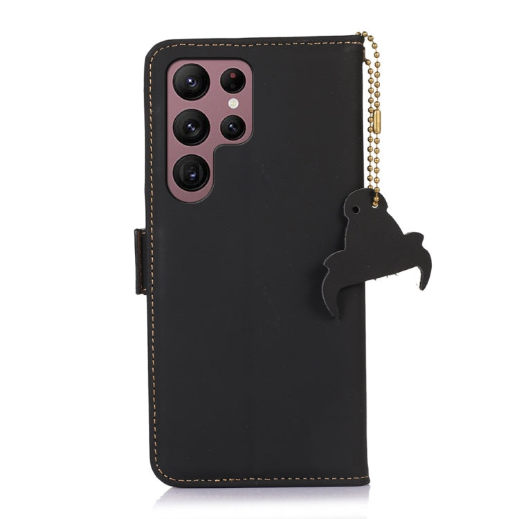 Custodia per telefono in pelle magnetica RFID in vera pelle, For Samsung Galaxy S22 Ultra 5G, For Samsung Galaxy S23+ 5G, For Samsung Galaxy S23 5G, For Samsung Galaxy S23 Ultra 5G