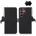 Custodia per telefono in pelle magnetica RFID in vera pelle, For Samsung Galaxy S22 Ultra 5G, For Samsung Galaxy S23+ 5G, For Samsung Galaxy S23 5G, For Samsung Galaxy S23 Ultra 5G