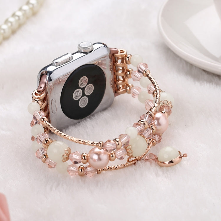 Cinturino in agata luminosa, For Apple Watch 5 & 4 40mm / 3 & 2 & 1 38mm, For Apple Watch Ultra 49mm / Series 8&7 45mm / SE 2&6&SE&5&4 44mm / 3&2&1 42mm
