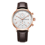 Orologio multifunzionale in pelle da uomo impermeabile al quarzo, OCHSTIN 6076C
