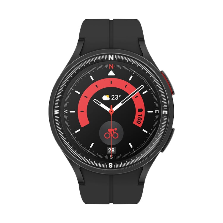 Lunetta per orologio in metallo con scala della bussola, For Samsung Galaxy Watch 5 Pro