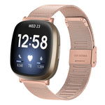 Cinturino metallo con fibbia Milano per Fitbit Sense 2