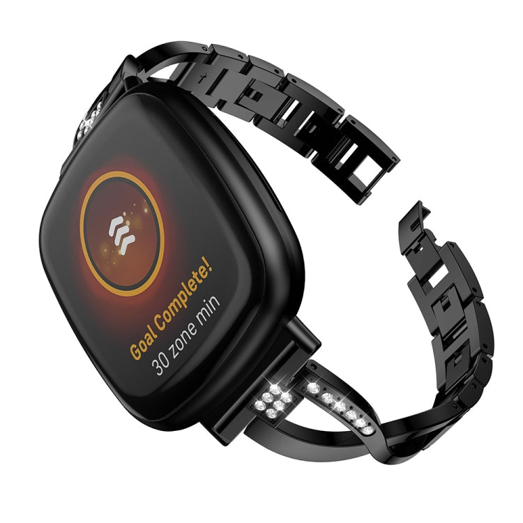 Cinturino universale in metallo con diamanti, For Fitbit Versa 3 / Sense, For Fitbit Versa 4 / Sense 2
