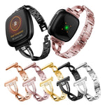 Cinturino universale in metallo con diamanti, For Fitbit Versa 3 / Sense, For Fitbit Versa 4 / Sense 2