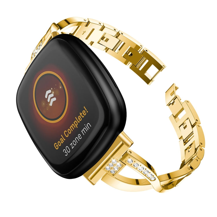 Cinturino universale in metallo con diamanti, For Fitbit Versa 3 / Sense, For Fitbit Versa 4 / Sense 2