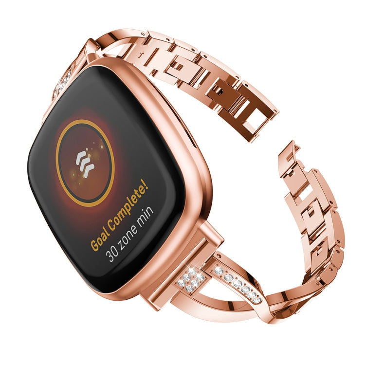 Cinturino universale in metallo con diamanti, For Fitbit Versa 3 / Sense, For Fitbit Versa 4 / Sense 2