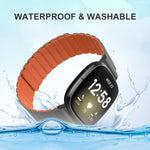 Cinturino universale in silicone magnetico, For Fitbit Versa 3 / Sense, For Fitbit Versa 4 / Sense 2