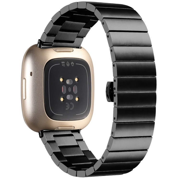 Cinturino in metallo con fibbia a farfalla per Fitbit Versa 4