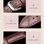 Cinturino per orologio in vera pelle con texture coccodrillo universale, For Fitbit Versa 3 / Sense, For Fitbit Versa 4 / Sense 2