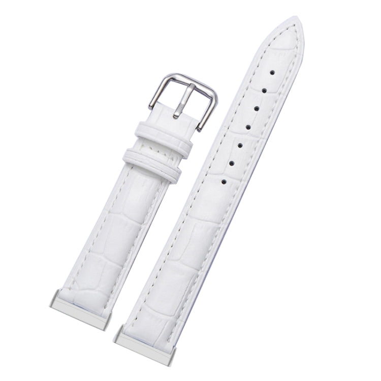 Cinturino per orologio in vera pelle con texture coccodrillo universale, For Fitbit Versa 3 / Sense, For Fitbit Versa 4 / Sense 2