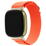 Cinturino per orologio in nylon con anello universale, For Fitbit Versa 3 / Sense, For Fitbit Versa 4 / Sense 2