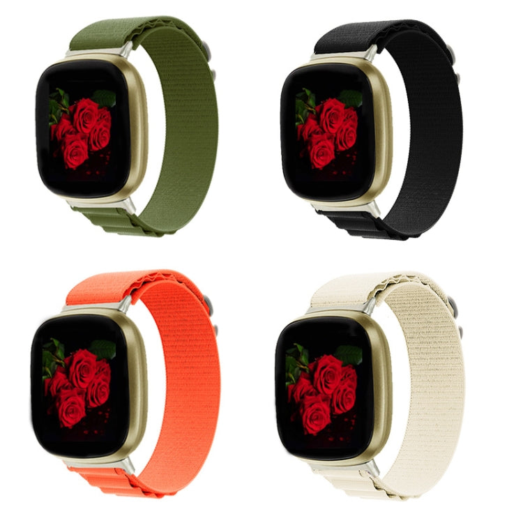 Cinturino per orologio in nylon con anello universale, For Fitbit Versa 3 / Sense, For Fitbit Versa 4 / Sense 2