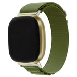 Cinturino per orologio in nylon con anello universale, For Fitbit Versa 3 / Sense, For Fitbit Versa 4 / Sense 2