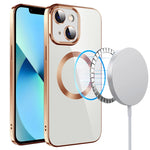 Custodia per telefono in TPU MagSafe galvanica con pellicola per lenti, For iPhone 14, For iPhone 14 Pro, For iPhone 14 Plus
