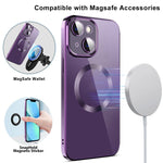Custodia per telefono in TPU MagSafe galvanica con pellicola per lenti, For iPhone 14, For iPhone 14 Pro, For iPhone 14 Plus
