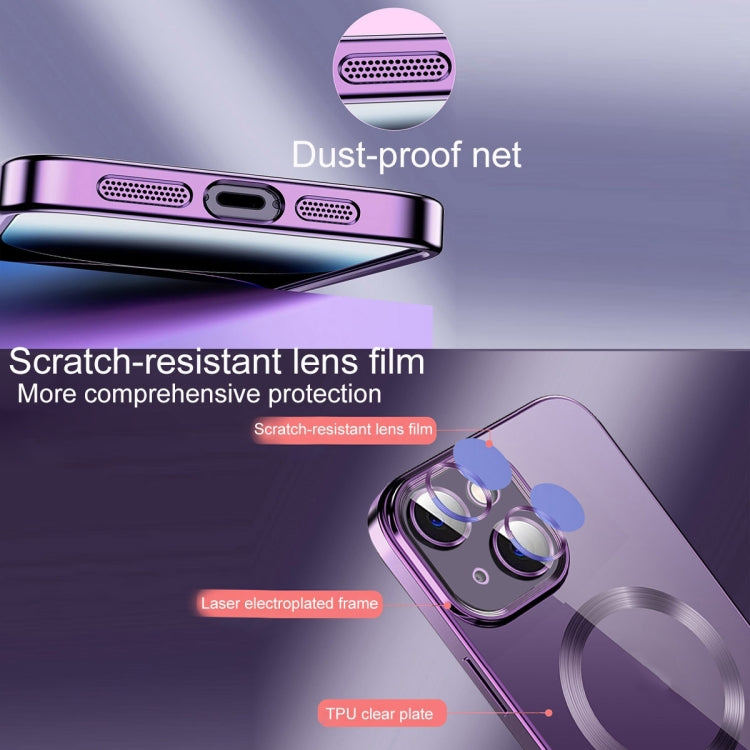 Custodia per telefono in TPU MagSafe galvanica con pellicola per lenti, For iPhone 14, For iPhone 14 Pro, For iPhone 14 Plus