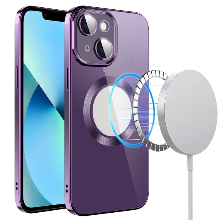 Custodia per telefono in TPU MagSafe galvanica con pellicola per lenti, For iPhone 14, For iPhone 14 Pro, For iPhone 14 Plus