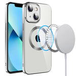 Custodia per telefono in TPU MagSafe galvanica con pellicola per lenti, For iPhone 14 Pro Max, For iPhone 13, For iPhone 13 Pro