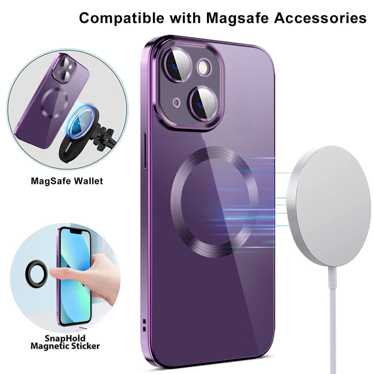 Custodia per telefono in TPU MagSafe galvanica con pellicola per lenti, For iPhone 13 Pro Max, For iPhone 12, For iPhone 12 Pro