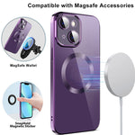 Custodia per telefono in TPU MagSafe galvanica con pellicola per lenti, For iPhone 12 Pro Max