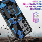 Camouflage Armor Cavalletto TPU + Custodia per telefono magnetica per PC, For Samsung Galaxy S23 Ultra 5G