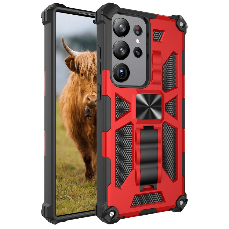 Custodia per telefono magnetica antiurto in TPU + PC con supporto, For Samsung Galaxy S23 Ultra 5G