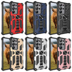 Custodia per telefono magnetica antiurto in TPU + PC con supporto, For Samsung Galaxy S23 Ultra 5G