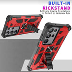 Custodia per telefono magnetica antiurto in TPU + PC con supporto, For Samsung Galaxy S23 Ultra 5G