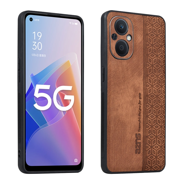 Custodia per telefono AZNS in pelle goffrata 3D, For OPPO A96 5G / F21 Pro 5G