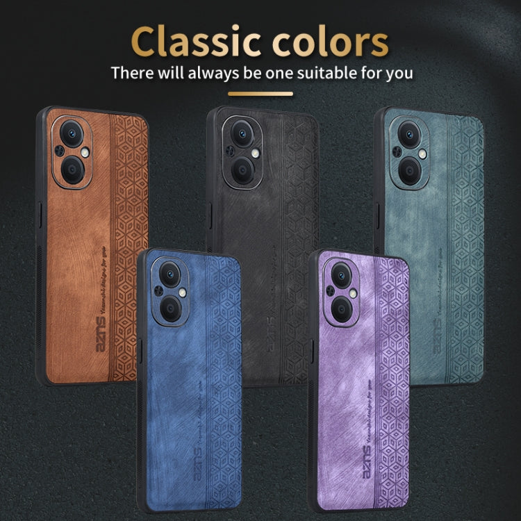 Custodia per telefono AZNS in pelle goffrata 3D, For OPPO A96 5G / F21 Pro 5G