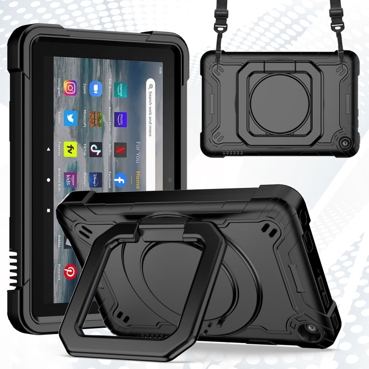 Custodia per tablet con supporto per braccialetto in silicone + PC, For Amazon Kindle Fire 7 2022, For iPad 10th Gen 10.9 2022