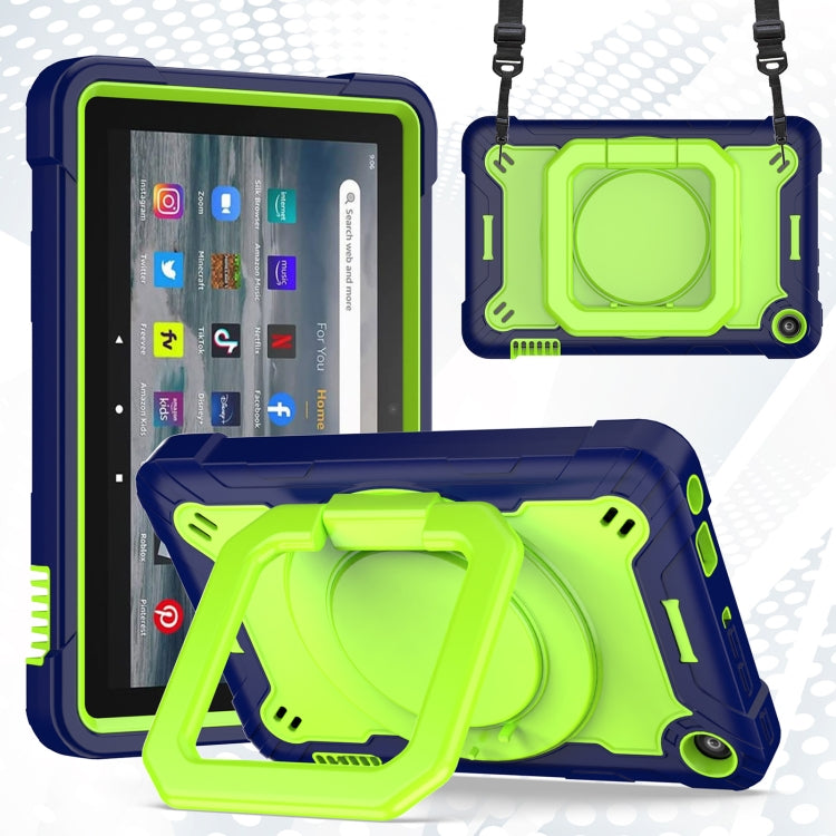 Custodia per tablet con supporto per braccialetto in silicone + PC, For Amazon Kindle Fire 7 2022, For iPad 10th Gen 10.9 2022