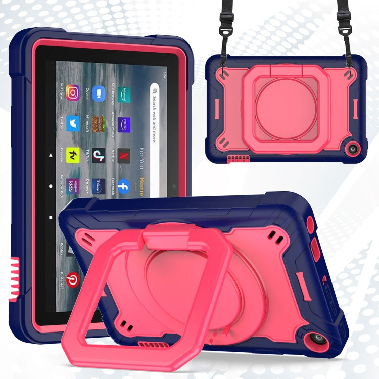 Custodia per tablet con supporto per braccialetto in silicone + PC, For Amazon Kindle Fire 7 2022, For iPad 10th Gen 10.9 2022