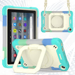 Custodia per tablet con supporto per braccialetto in silicone + PC, For Amazon Kindle Fire 7 2022, For iPad 10th Gen 10.9 2022