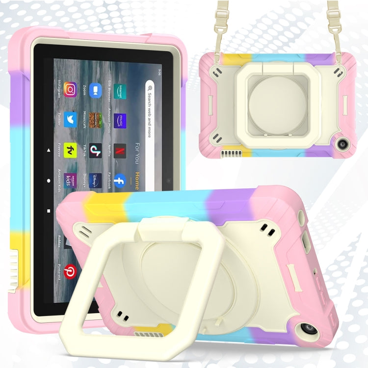 Custodia per tablet con supporto per braccialetto in silicone + PC, For Amazon Kindle Fire 7 2022, For iPad 10th Gen 10.9 2022