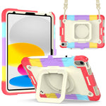 Custodia per tablet con supporto per braccialetto in silicone + PC, For Amazon Kindle Fire 7 2022, For iPad 10th Gen 10.9 2022