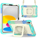 Custodia per tablet con supporto per braccialetto in silicone + PC, For Amazon Kindle Fire 7 2022, For iPad 10th Gen 10.9 2022