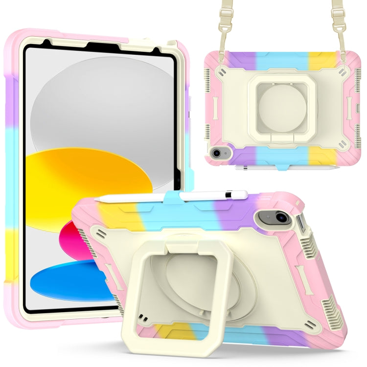 Custodia per tablet con supporto per braccialetto in silicone + PC, For Amazon Kindle Fire 7 2022, For iPad 10th Gen 10.9 2022
