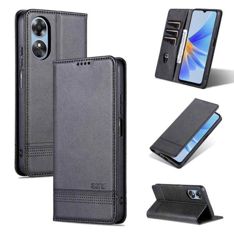 AZNS Custodia per telefono in pelle a conchiglia con struttura in vitello magnetico, For OPPO A17, For Xiaomi 12T / 12T Pro / Redmi K50 Ultra