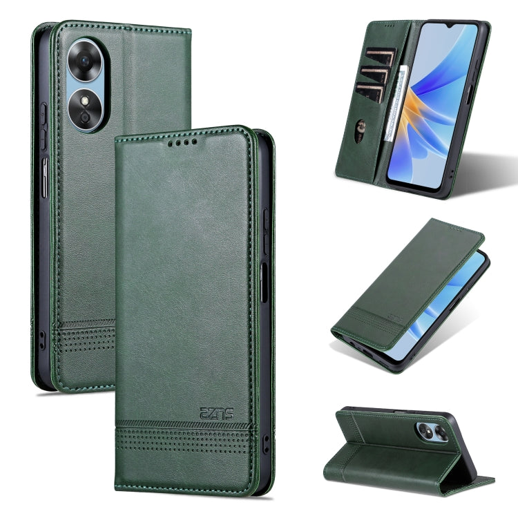 AZNS Custodia per telefono in pelle a conchiglia con struttura in vitello magnetico, For OPPO A17, For Xiaomi 12T / 12T Pro / Redmi K50 Ultra