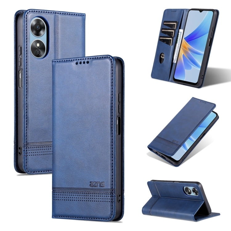 AZNS Custodia per telefono in pelle a conchiglia con struttura in vitello magnetico, For OPPO A17, For Xiaomi 12T / 12T Pro / Redmi K50 Ultra