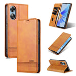 AZNS Custodia per telefono in pelle a conchiglia con struttura in vitello magnetico, For OPPO A17, For Xiaomi 12T / 12T Pro / Redmi K50 Ultra