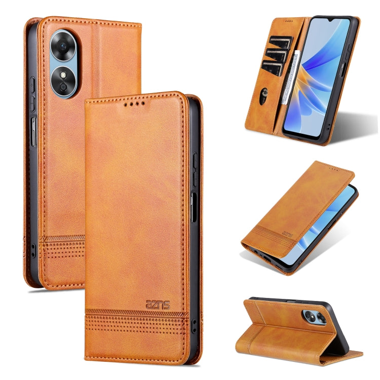 AZNS Custodia per telefono in pelle a conchiglia con struttura in vitello magnetico, For OPPO A17, For Xiaomi 12T / 12T Pro / Redmi K50 Ultra