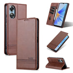 AZNS Custodia per telefono in pelle a conchiglia con struttura in vitello magnetico, For OPPO A17, For Xiaomi 12T / 12T Pro / Redmi K50 Ultra