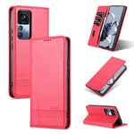 AZNS Custodia per telefono in pelle a conchiglia con struttura in vitello magnetico, For OPPO A17, For Xiaomi 12T / 12T Pro / Redmi K50 Ultra