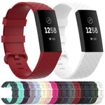 Cinturino per cinturino da polso in TPU con fibbia color argento per Fitbit Charge 4 / Charge 3 / Charge 3 SE, Size: S