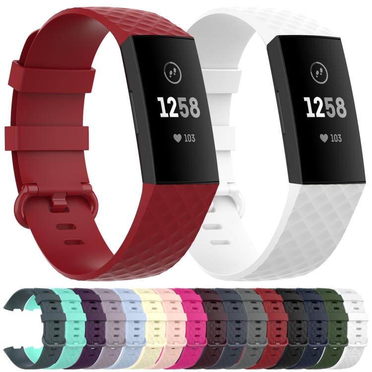 Cinturino per cinturino da polso in TPU con fibbia color argento per Fitbit Charge 4 / Charge 3 / Charge 3 SE, Size: S