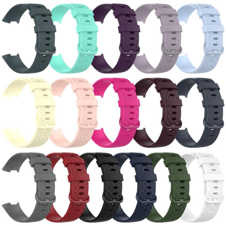 Cinturino per cinturino da polso in TPU con fibbia color argento per Fitbit Charge 4 / Charge 3 / Charge 3 SE, Size: S
